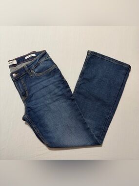 Wrangler Retro Dark Blue Flare Jeans -Women's Wide Leg Denim